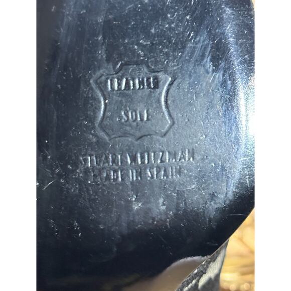 Stuart Weitzman Black Lace Peep-Toe Heels - Size 6.5 - Picture 12 of 12